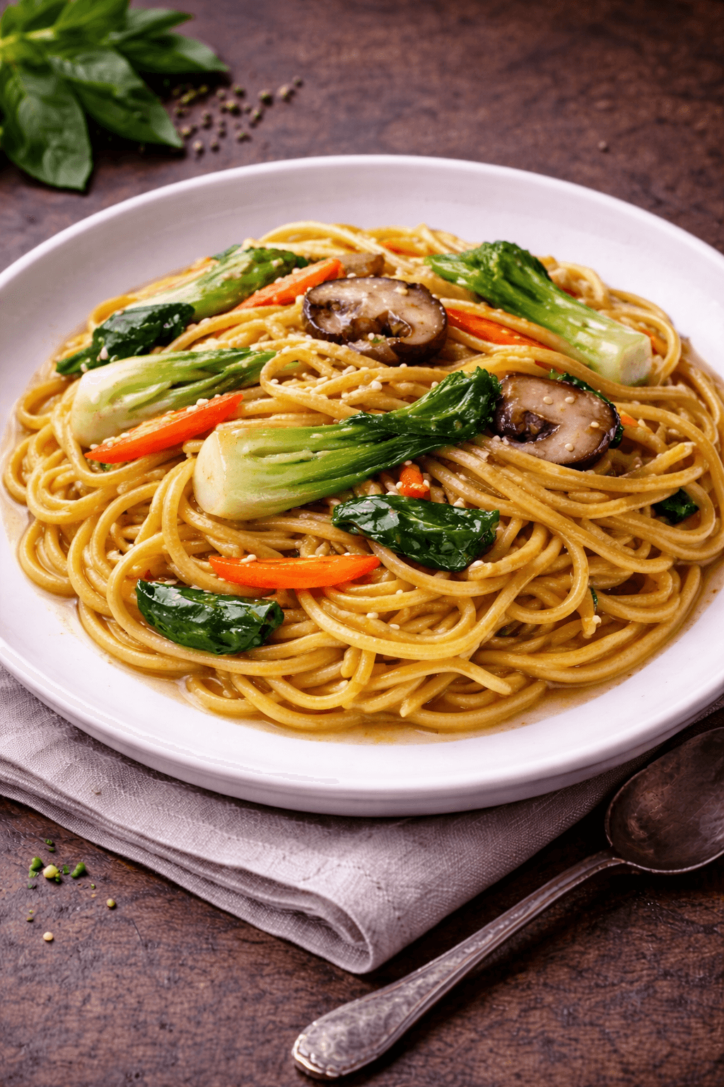 Street Yellow Noodles Wok