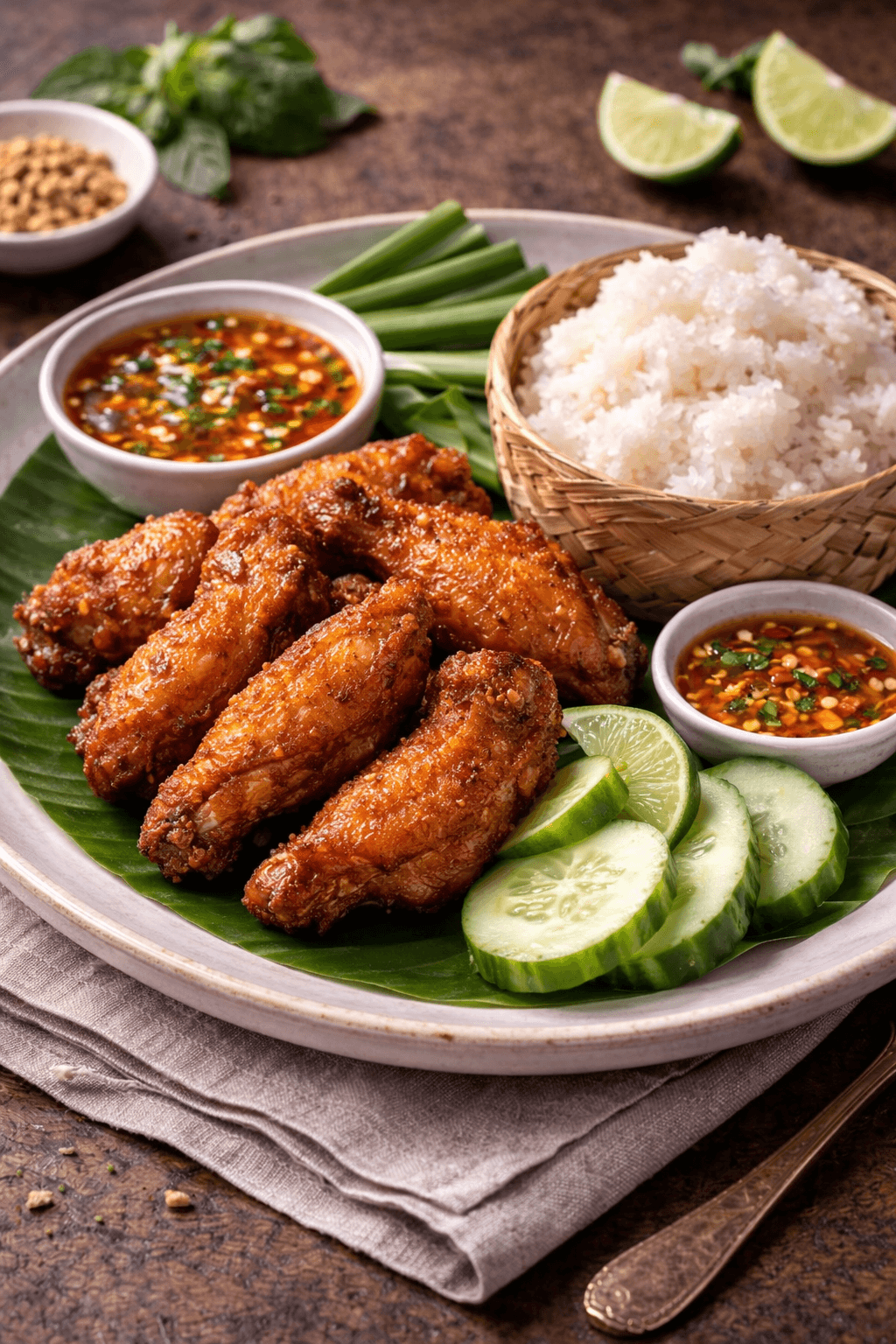 Crispy Chick with Sticky Rice